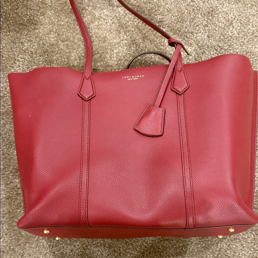Tory Burch Red Leather Tote Bag ❤️